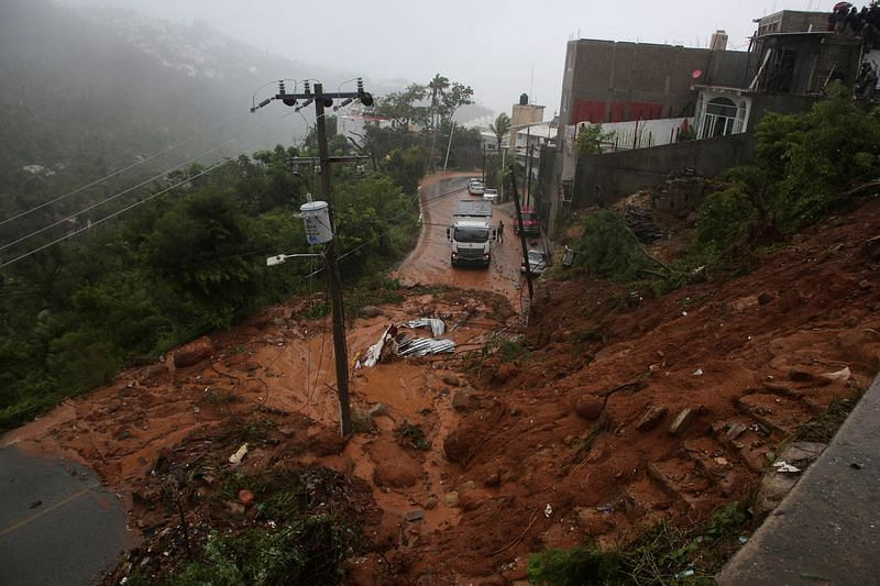 Tropical depression off Mexican coast takes aim at area soaked by