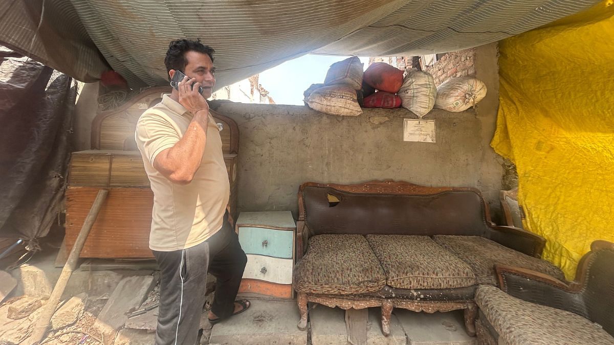 Vakeel Hasan stands outside his demolished house in Delhi's Khajuri Khas | Zenaira Bakhsh | ThePrint