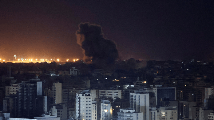 Smoke rises over Beirut's southern suburbs after a strike, amid ongoing hostilities between Hezbollah and Israeli forces, as seen from Sin El Fil, Lebanon, October 2, 2024 | Reuters | Amr Abdallah Dalsh