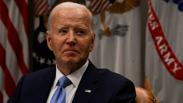 U.S. President Biden receives interagency briefing on Hurricane Helene response and recovery efforts in the Roosevelt Room in the White House in Washington, U.S., 1 October, 2024 | Reuters | Annabelle Gordon