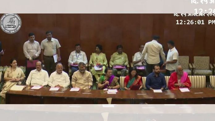 The MLCs were sworn in Tuesday. | YouTube/MAHARASHTRA LEGISLATURE SECRETARIAT