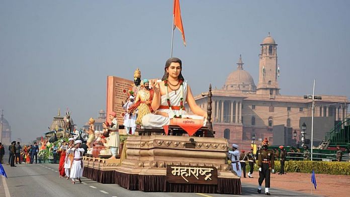 Maharashtra tableau for Republic Day 2021 featuring Marathi saint-poet Dyanadeva who said that Marathi is sweeter than nectar