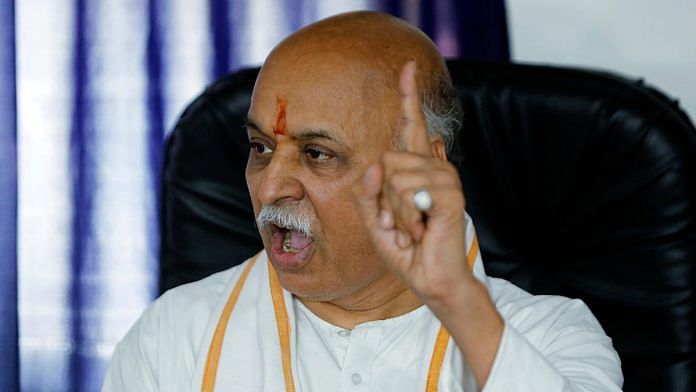 File photo of Antarrashtriya Hindu Parishad Pravin Togadia | Photo: ANI