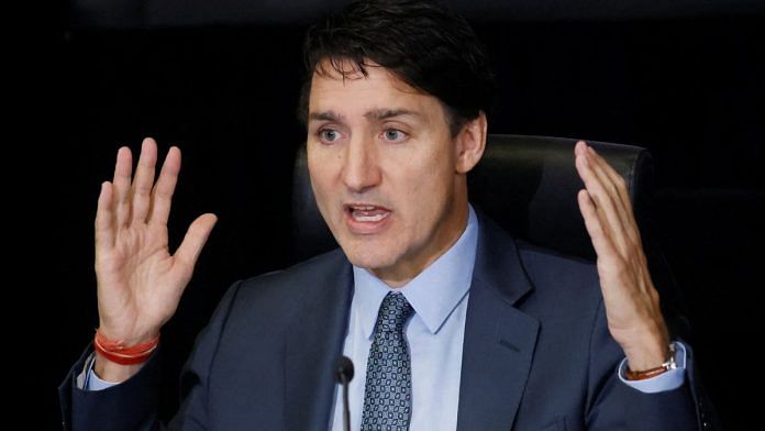 File photo of Canada's Prime Minister Justin Trudeau taking part in public hearings for an independent commission probing alleged foreign interference in Canadian elections | REUTERS/Blair Gable