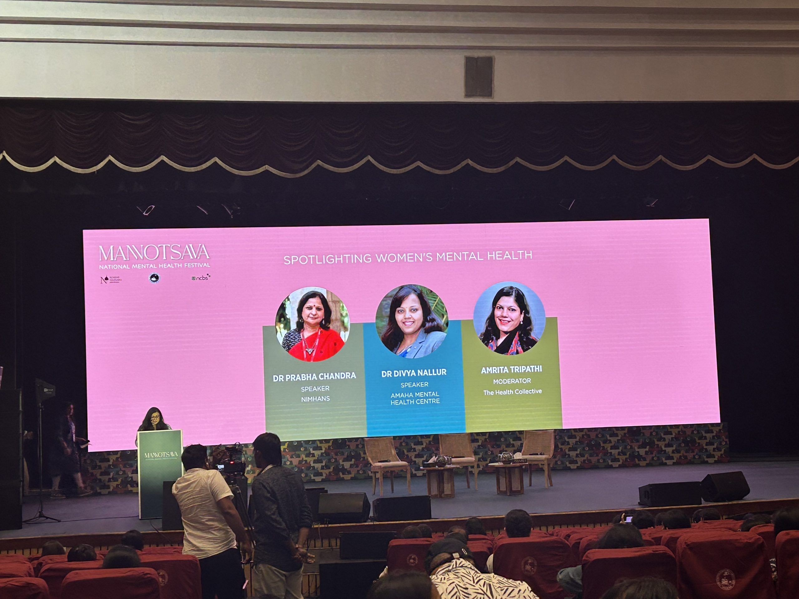 A session on women's mental health being held during the mental health festival