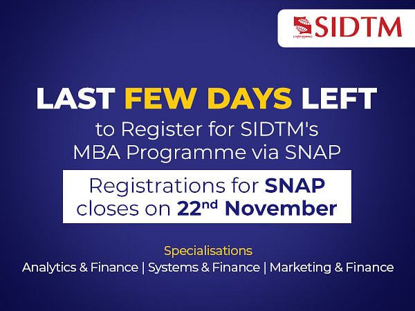 SNAP 2024 Registration for SIDTM Closing Soon--Join the Top-Ranked Institution and Experience a Dynamic Campus Life