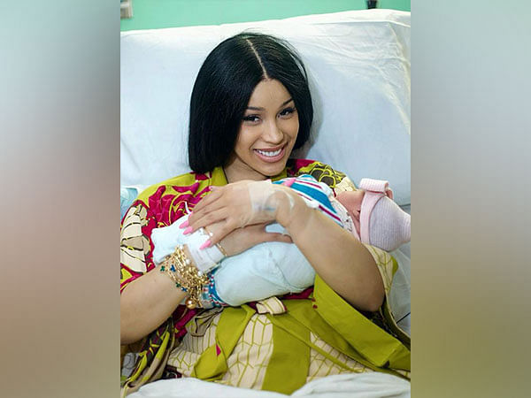  Cardi B gives glimpse of her third baby's name on Diamond bracelet