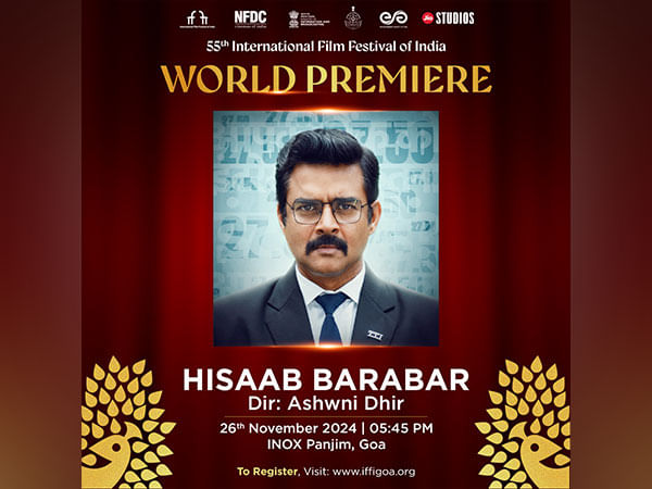 R Madhavan's film 'Hisaab Barabar' to be premiered at IFFI 2024 R Madhavan's film 'Hisaab Barabar' to be premiered at IFFI 2024