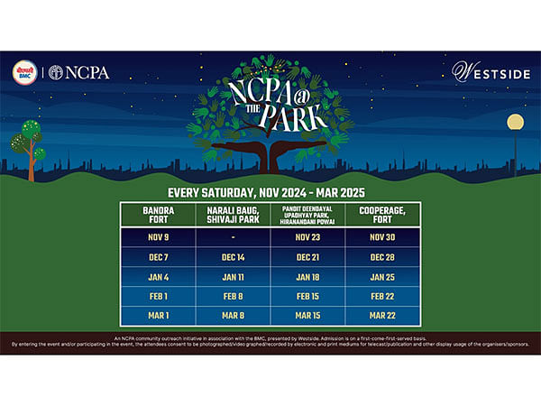NCPA announces the Fourth Season of NCPA@thePark in Association with BMC and Aresented by Westside