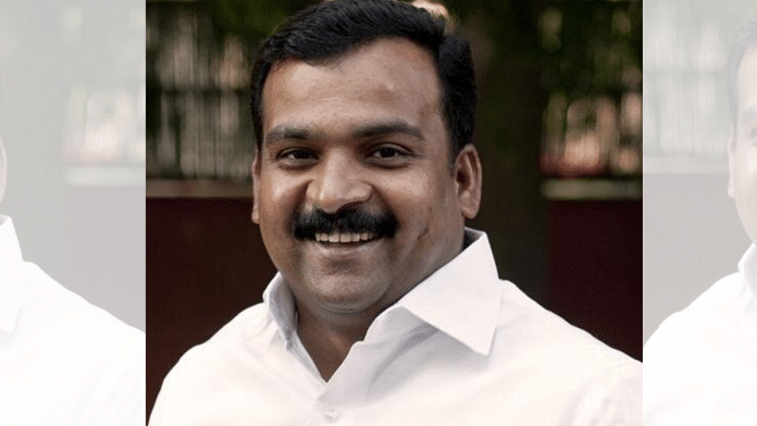 A file photo of Congress MP Manickam Tagore in a white shirt