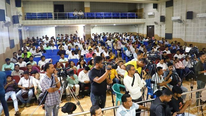 The meeting of the morcha and about 30 nationalist organisations, in which the public apology was made . It was presided over by tribal welfare minister Ranoj Pegu | Photo:@ranojpeguassam /X