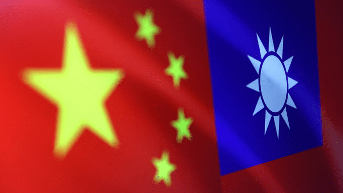 Chinese and Taiwanese flags are seen in this illustration, 6 August 2022 | Dado Ruvic | Reuters