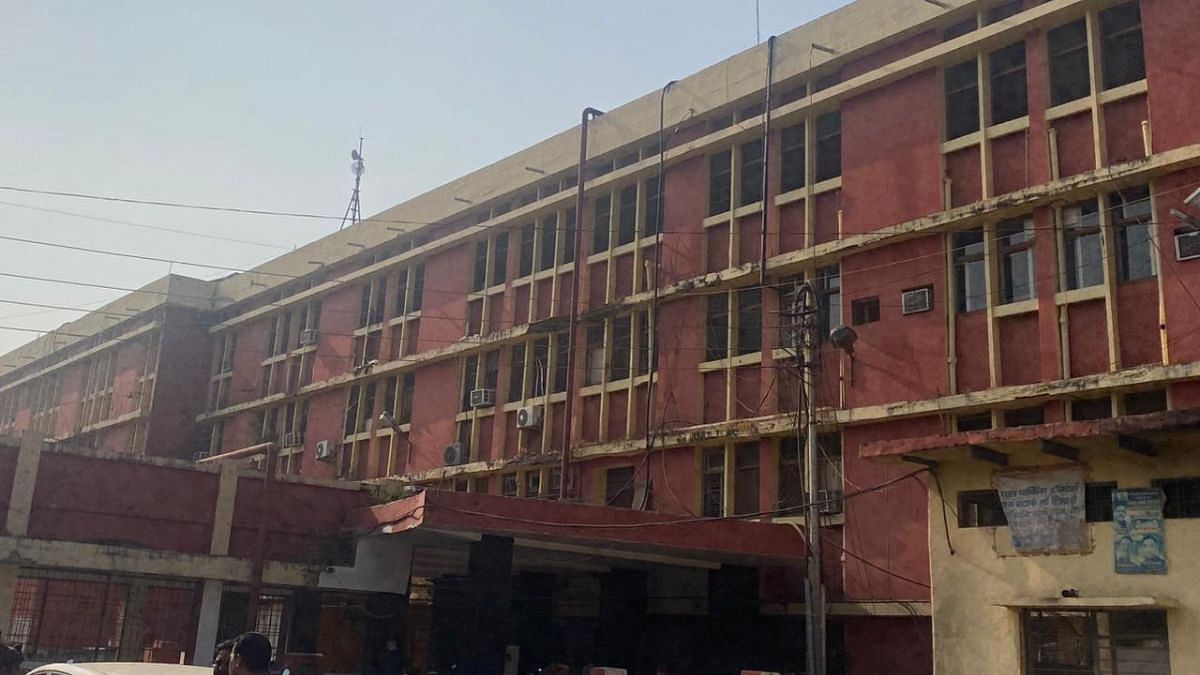 A building of the Maharani Laxmi Bai Medical College in Jhansi where the paediatric ward is located | Shikha Salaria, ThePrint