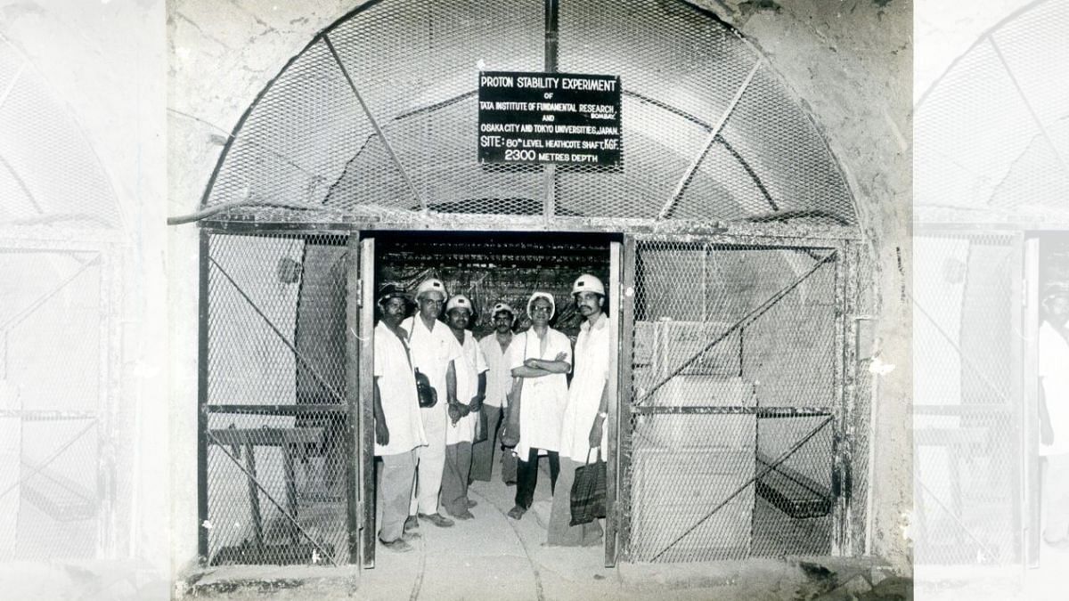 KGF first proton stability experiment (or Nucleon Decay Experiment) operated from early 1980 at a depth of 2.3 km below surface. | By special arrangement