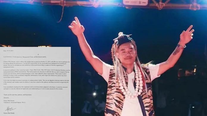 A file photo of Kon Waii Son and an apology that he posted to his Instagram account. | Kon Waii Son/ Facebook & Instagram