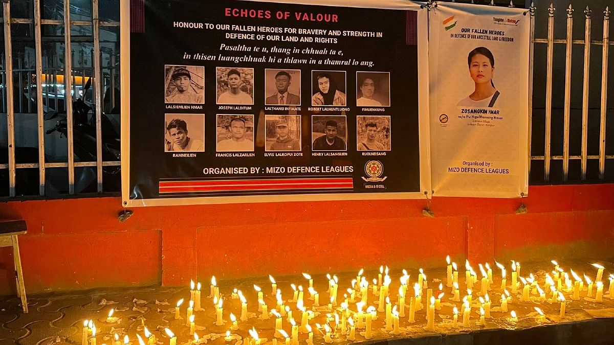 Candlelight vigil organised by MDL in Aizawl, Friday | By special arrangement