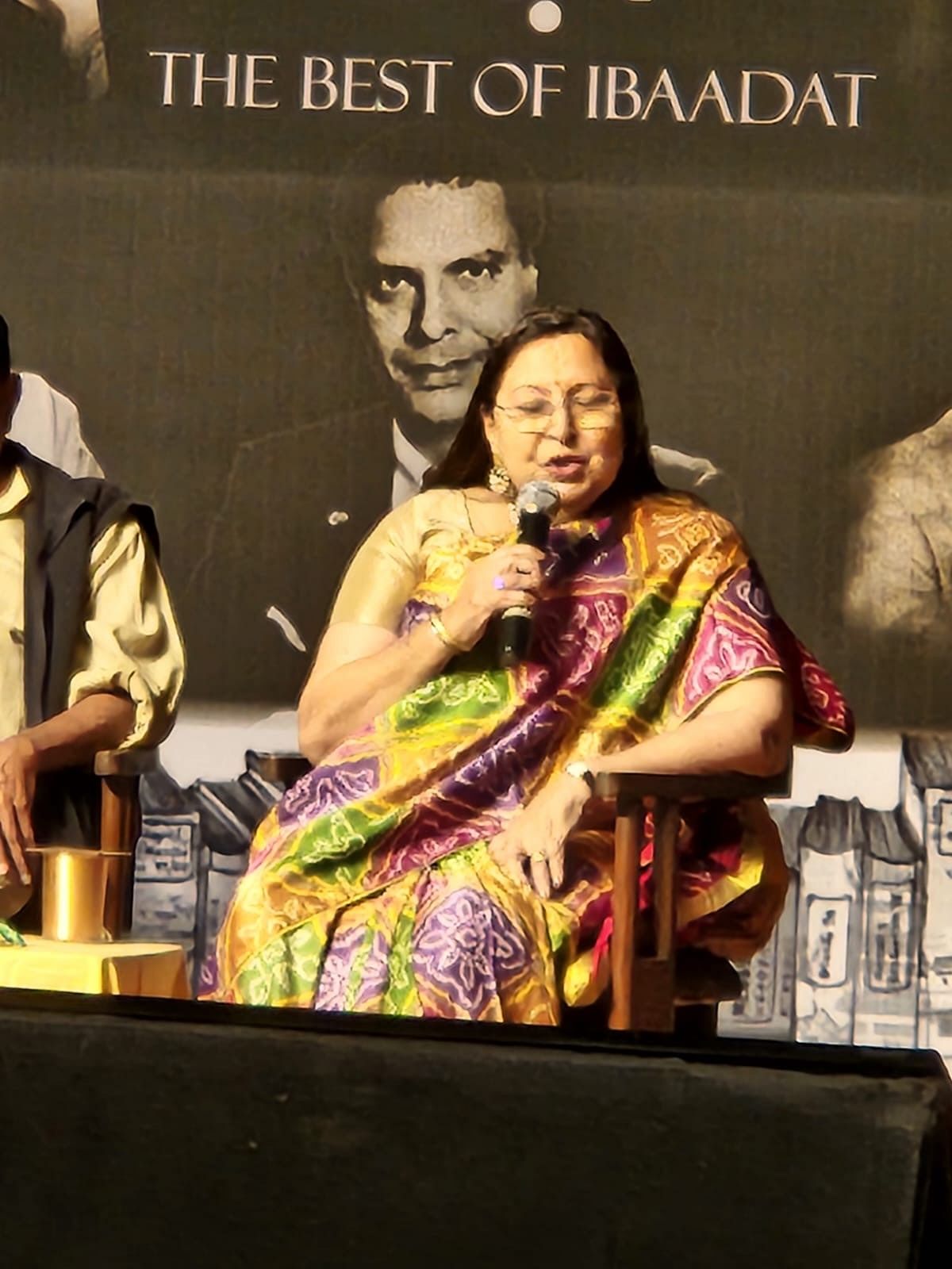 Sangeeta Gupta, daughter of Madan Mohan, on the stage | Rama Lakshmi, ThePrint