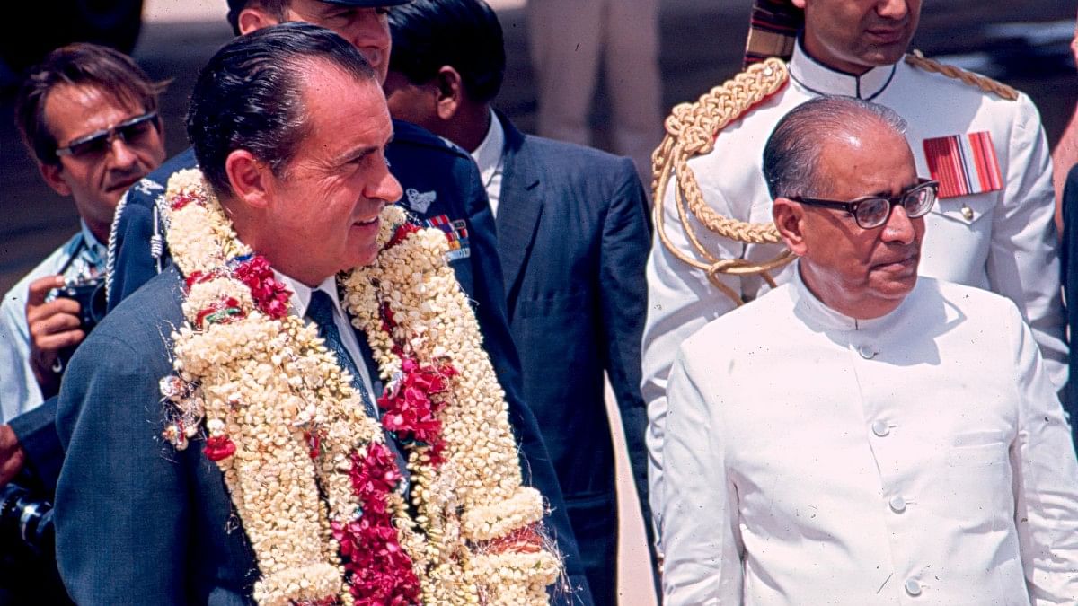 File photo of then US President Richard Nixon upon his arrival in India on 31 July, 1969 | flickr @US Embassy, New Delhi