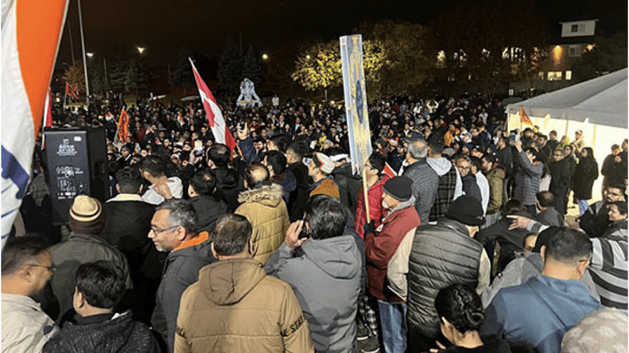 Canadian Hindus protesting against the attack on Hindu Sabha Temple in Canada | Tag TV Canada