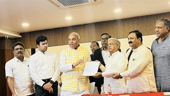 BJP fact-finding committee submits report to JPC Chairman Jagdambika Pal | X/@BYVijayendra