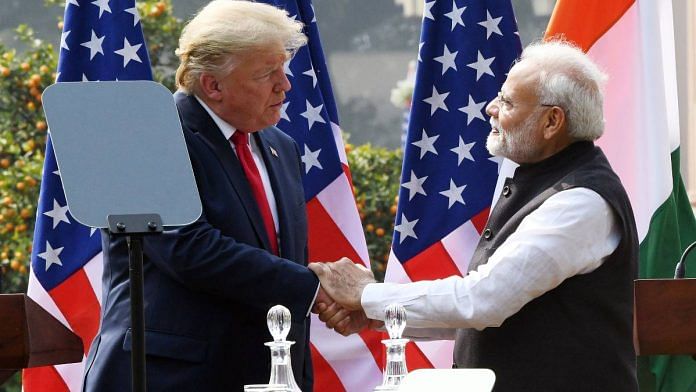 Prime Minister Narendra Modi with Donald Trump | Photo: ANI