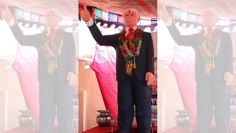 Milk & flowers for The Donald. Telangana fan’s Trump statue makes comeback as villagers ‘worship’ it