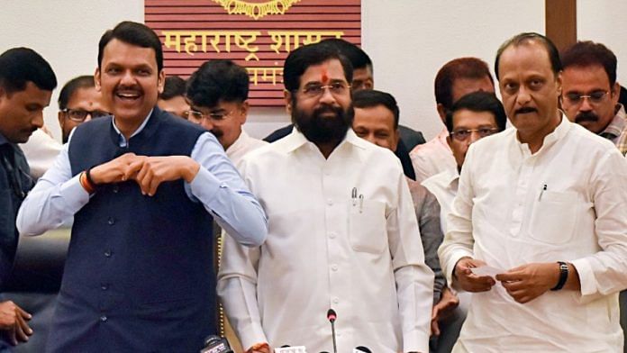 Devendra Fadnavis, Eknath Shinde and Ajit Pawar | ANI