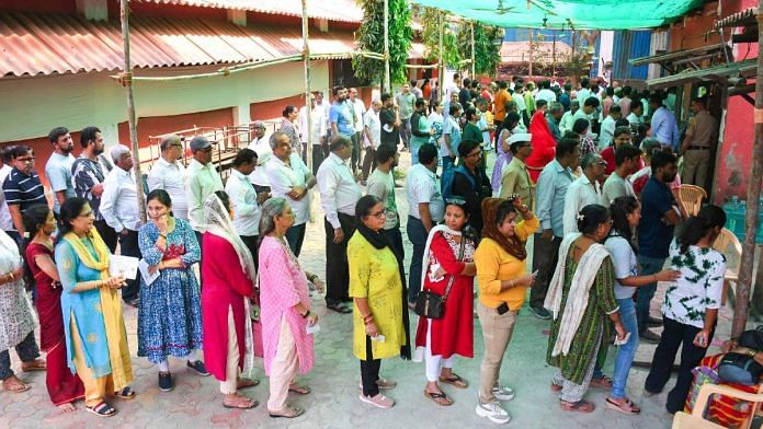 People line up to vote in Mumbai | Photo: ANI