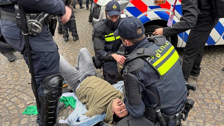 Dutch police detain 50 pro-palestinian protestors who defied ban after Amsterdam soccer unrest