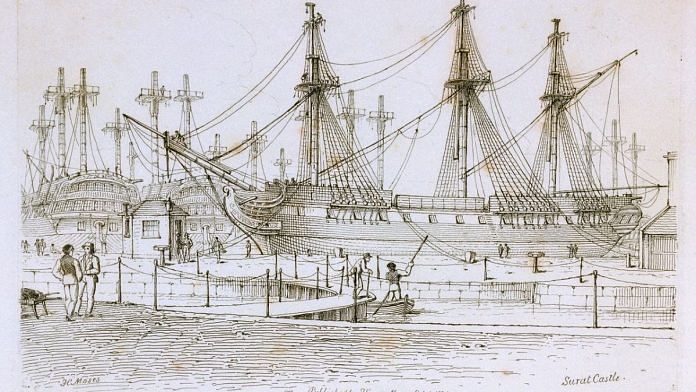 A view of the port of Surat from 1824| Commons A view of the port of Surat from 1824| Commons