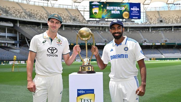 Pat Cummins and Jasprit Bumrah ahead of the Border-Gavaskar Trophy series. | @ICC/ X