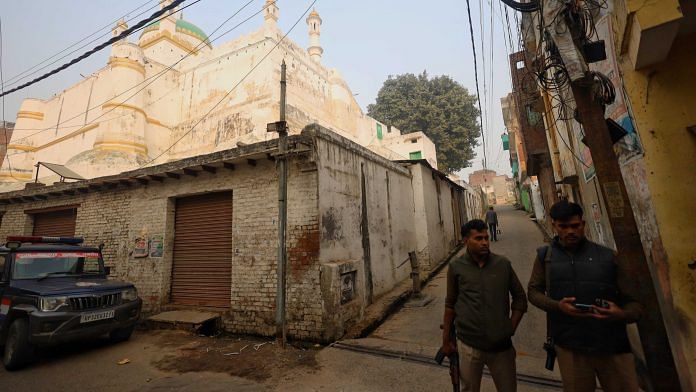A lane near Shahi Jama Masjid where clashes broke out Sunday | Manisha Mondal | ThePrint
