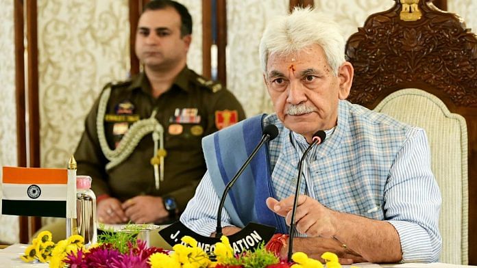 File photo of Jammu and Kashmir Lieutenant Governor Manoj Sinha | ANI
