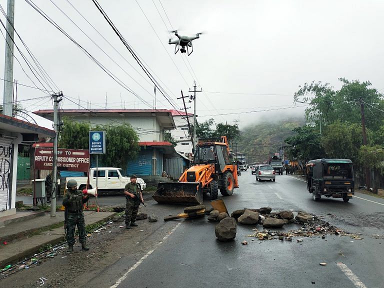 Houses built for security forces torched in Manipur’s Imphal valley after killings of Kuki-Zo ‘militants’