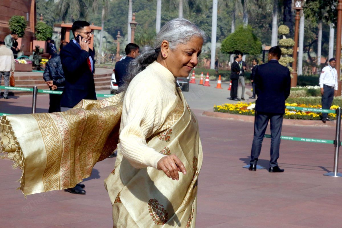 Finance Minister Nirmala Sitharaman after paying tribute to the martyrs of the Parliament attack on 13 December 2001| Praveen Jain | ThePrint