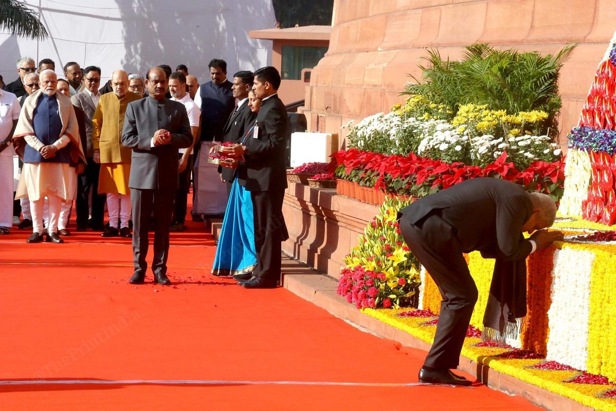 Vice President Jagdeep Dhankhar paid homage to martyrs who sacrificed their lives during the Parliament attack on 13 December 2001| Praveen Jain | ThePrint