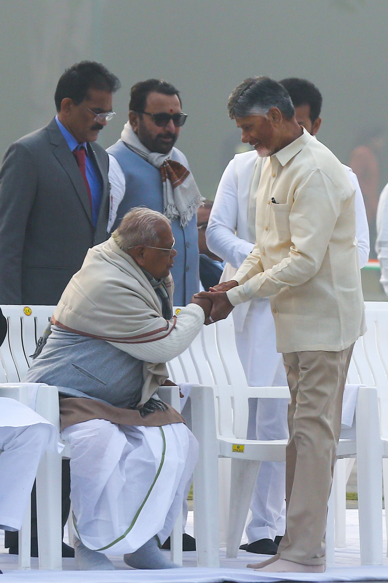 Chandrababu Naidu meet Jitan Ram Manjhi at Sadaiv Atal | Photo: Suraj Singh Bisht | ThePrint
