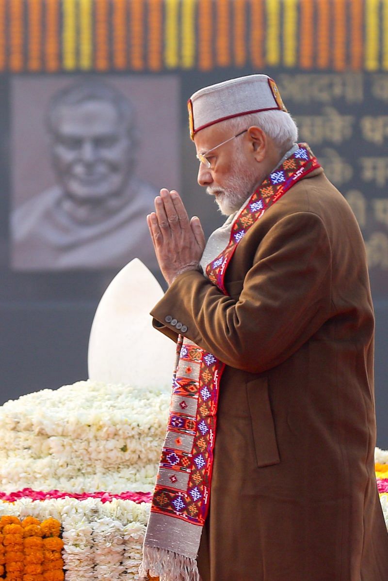 PM Modi at sadaiv Atal | Photo: Suraj Singh Bisht | ThePrint