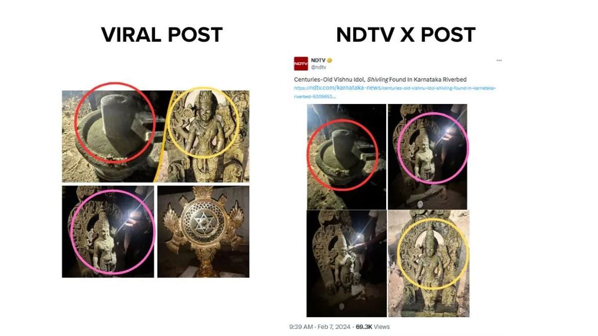 Comparison of Facebook post and NDTV X post. (Source: Facebook/X)