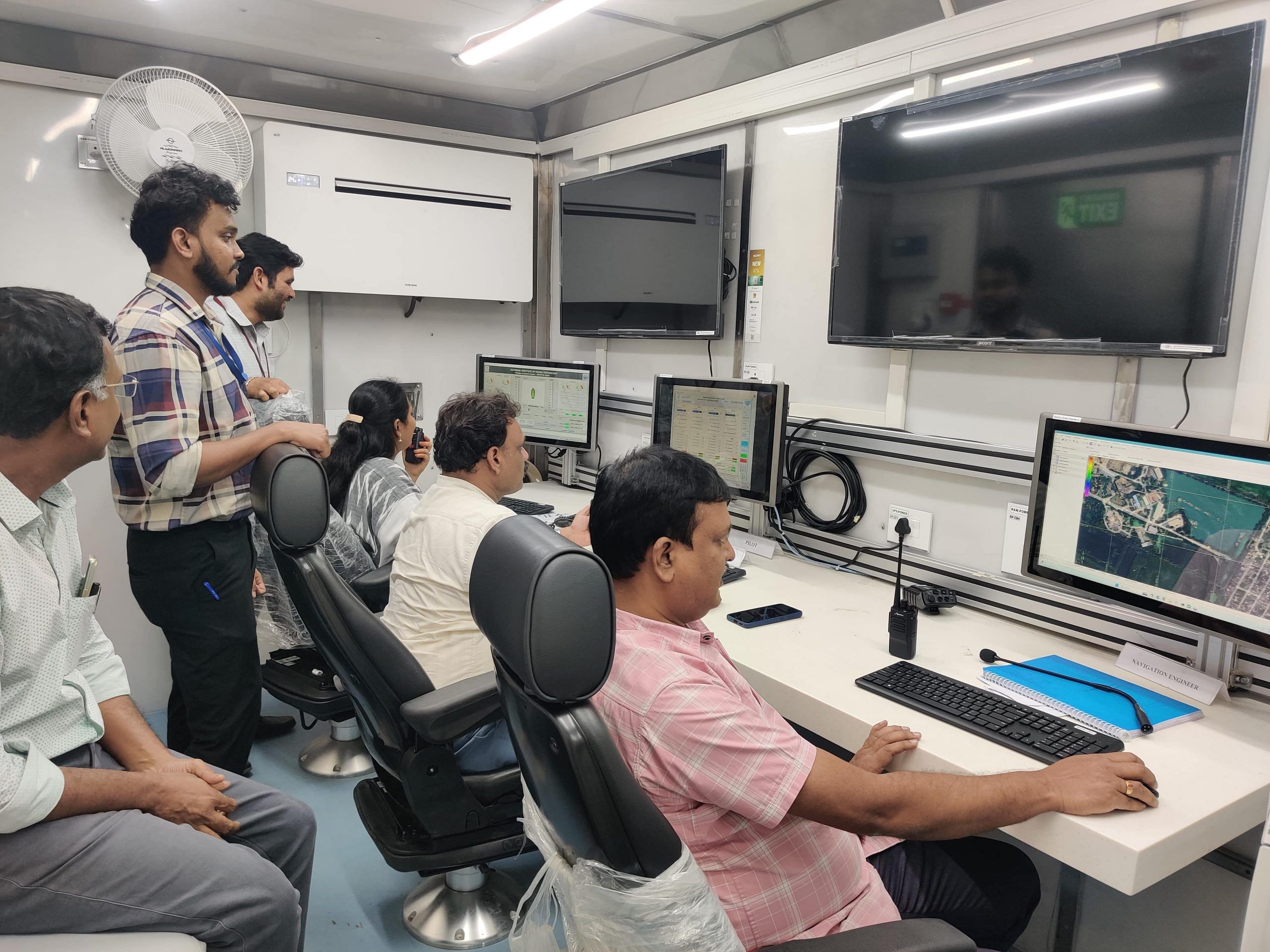 The mission control room from where the submersible will be tracked underwater