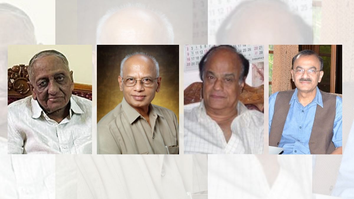 Profs Mohan Ramachandra Wani, Borra Madhava Reddy, and Marthanda Varma Sankaran Valiathan, and Ram Narain Agarwal.