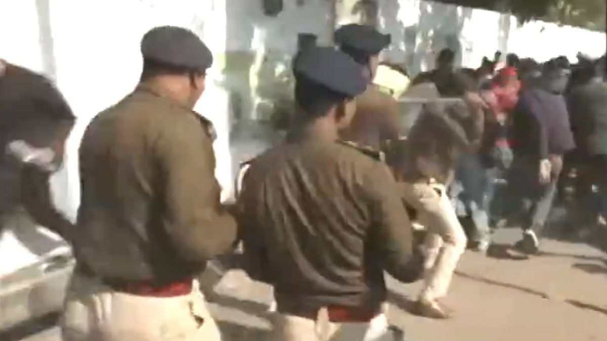 Patna cops resort to lathi-charge amid normalisation protest