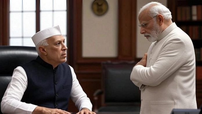 Jawaharlal Nehru is reborn in AI. He’s taking the blame for everything and roasting Modi