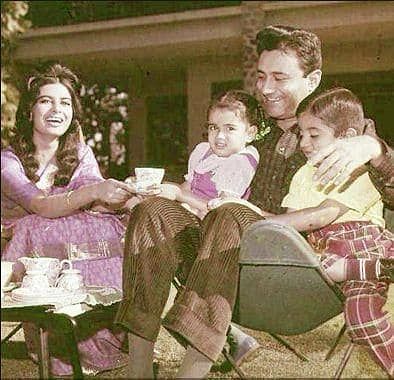 Dev Anand and family