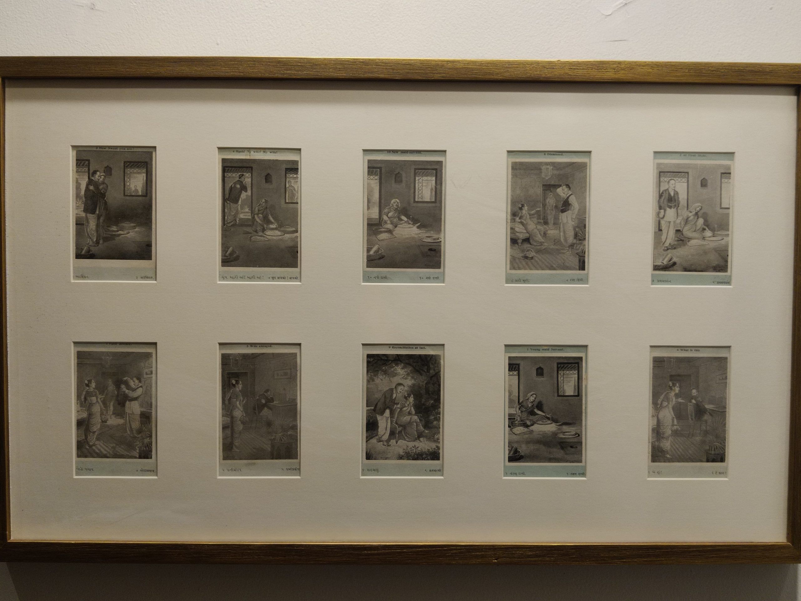 These postcards, created by M.V. Dhurandhar and produced by Laxmi Printers, were owned by Dadasaheb Phalke. They feature art later adapted into films based on Raja Ravi Varma’s works. | Photo: Sakshi Mehra | ThePrint