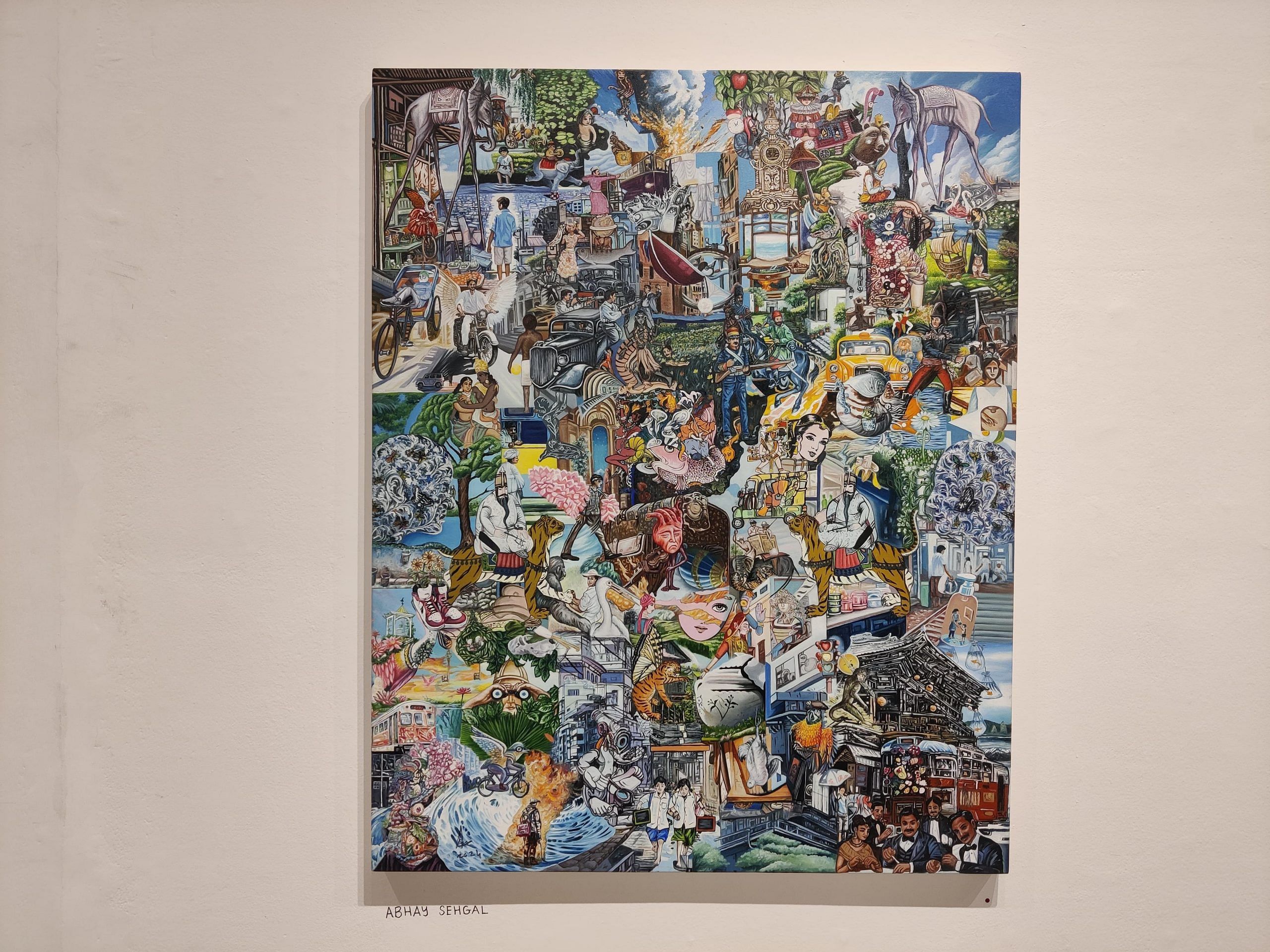 Abhay Sehgal’s work blends dreams, psychology, Mughal miniatures, and Indian texts, with each figure narrating a unique story. | Photo: Sakshi Mehra | ThePrint