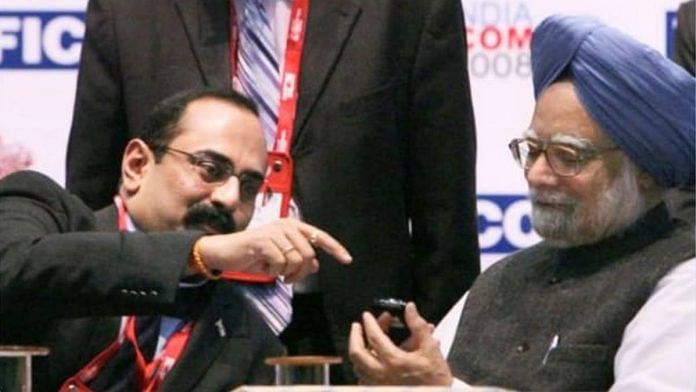 Rajeev Chandrasekhar with Dr Manmohan Singh