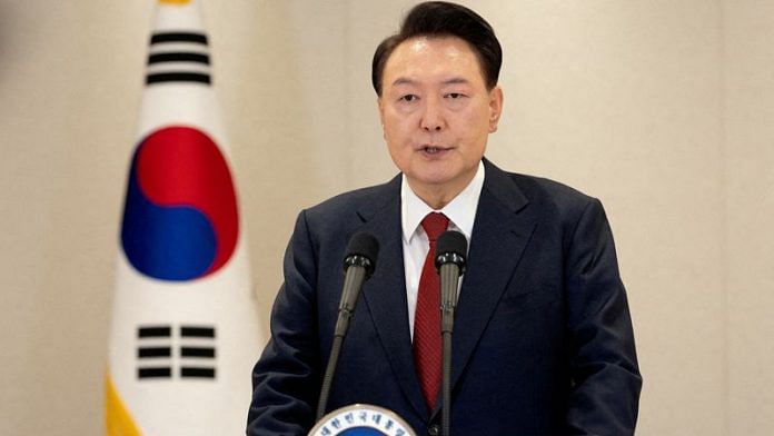 South Korean President Yoon Suk Yeol delivers an address to the nation at the Presidential Office in Seoul, South Korea, 12 December 2024 | The Presidential Office/Handout via Reuters/File Photo