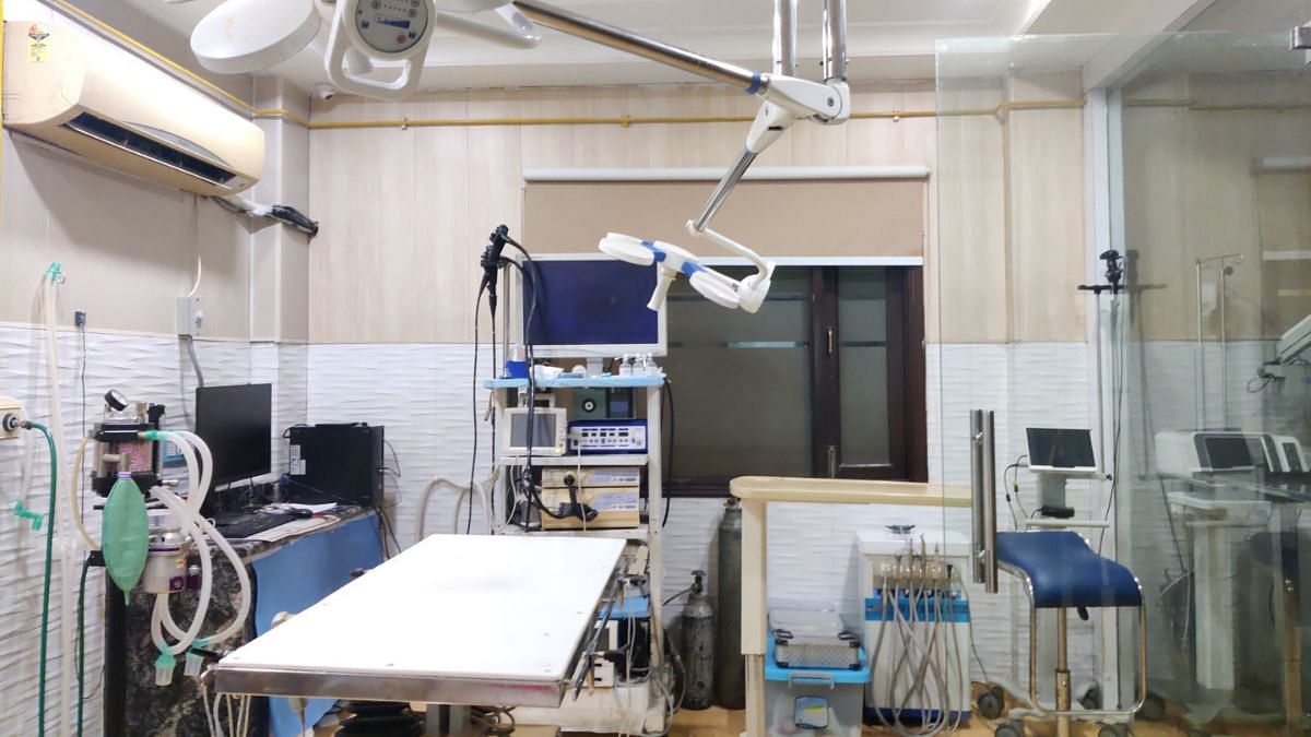 One of the two surgery rooms at MaxPetz Clinic | Mrinalini Dhyani | ThePrint