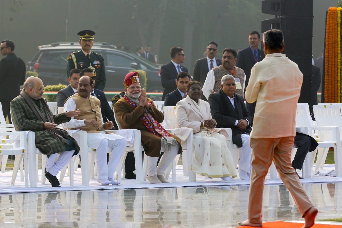 Chandrababu Naidu greets to PM Modi after pays tribute to former PM vajpayee 100th birth anniversary | Photo: Suraj Singh Bisht | ThePrint